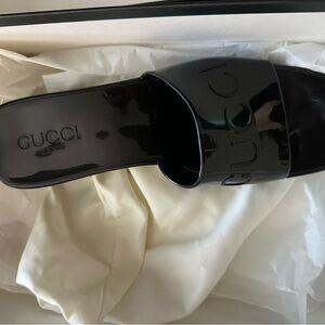 Gucci Black Slide Sandals